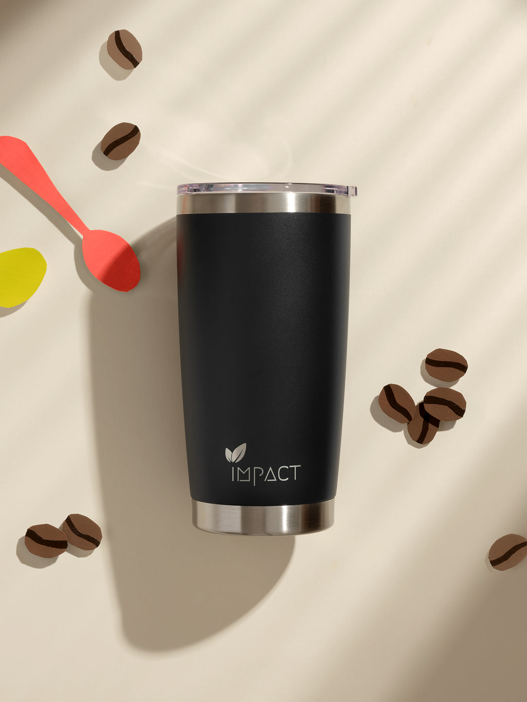 Schwarzer Premium Firmen - Kaffeebecher mit Logo - Gravur | B2B Corporate Gifts - impact zurich