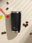 Schwarzer Premium Firmen - Kaffeebecher mit Logo - Gravur | B2B Corporate Gifts - impact zurich