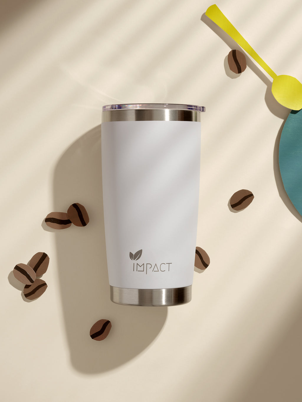 Weisser Premium Firmen - Kaffeebecher mit Logo - Gravur | B2B Corporate Gifts - impact zurich