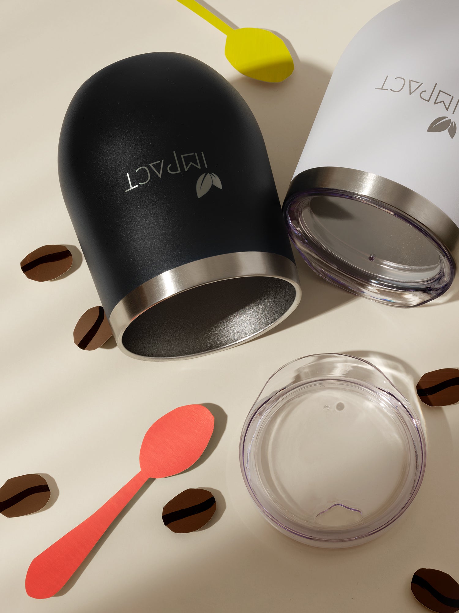 Schwarzer Premium Firmen - Kaffeebecher mit Logo - Gravur | B2B Corporate Gifts - impact zurich