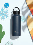 Alpine Navyblue - Dunkelblaue Premium Firmen - Trinkflasche mit Logo - Gravur | B2B Corporate Gifts - impact zurich