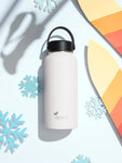 Alpine White - Weisse Premium Firmen - Trinkflasche mit Logo - Gravur | B2B Corporate Gifts - impact zurich